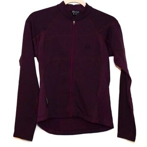 Montane Womens Fleece Full Zip Mid Layer Jacket 6 Burgundy Thermal Run Hike Gym
